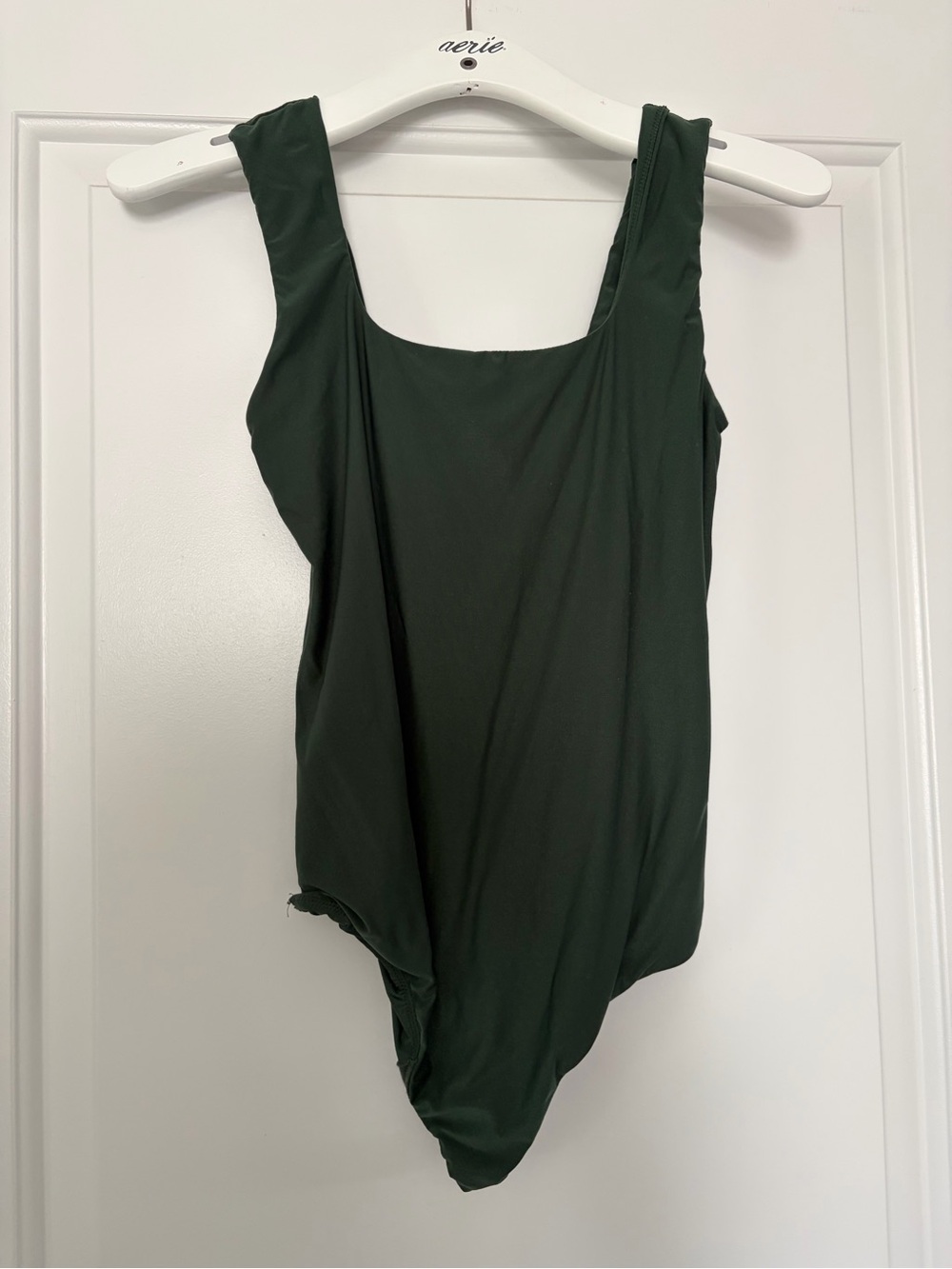 aerie Dark Green Scoop Neck Bodysuit